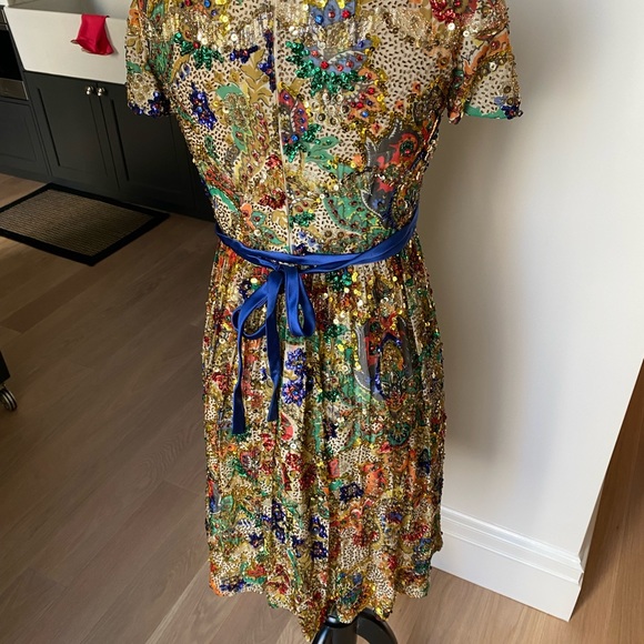 Vintage 60s Elinor Simmons for Malcolm Starr beaded and Sequin dress - Picture 6 of 14